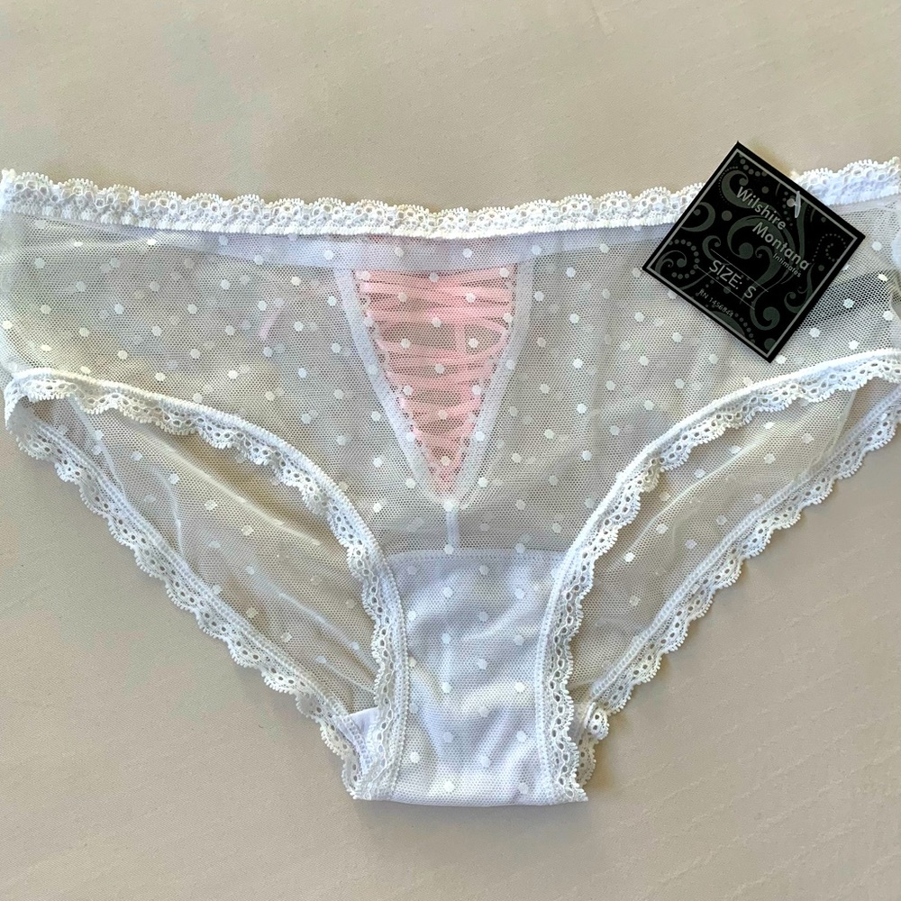 White mesh underwear
